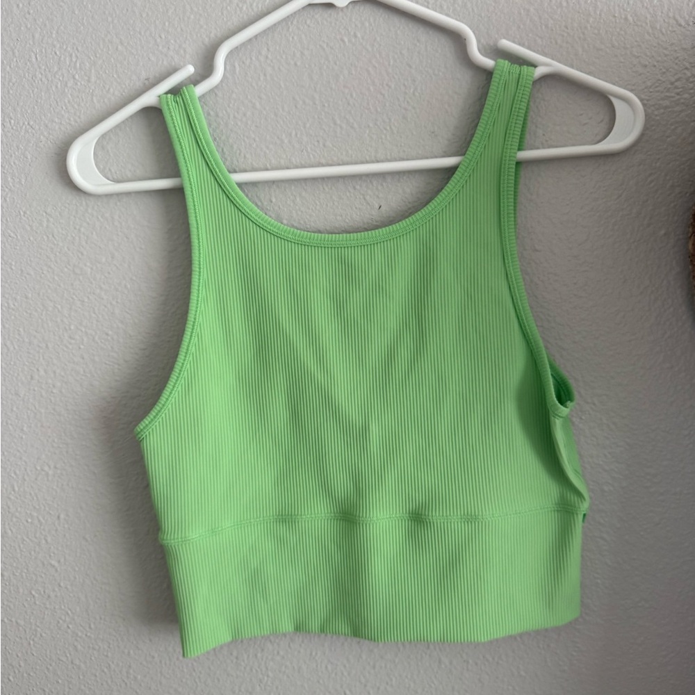 Lululemon Athletica Light Green Ribbed Tank Top